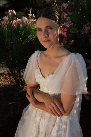 Tea Length Lace Wedding Dress Luche