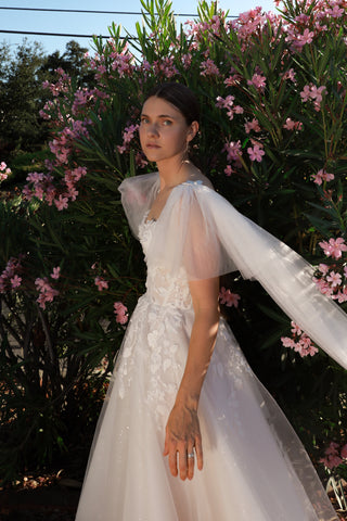 Tea Length Lace Wedding Dress Luche Light ivory / US 12 Tea Length Lace Wedding Dress Luche Light ivory / US 12