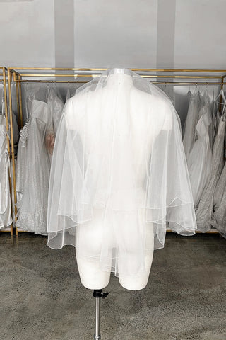 Wedding veil OB H15 with sequins edge