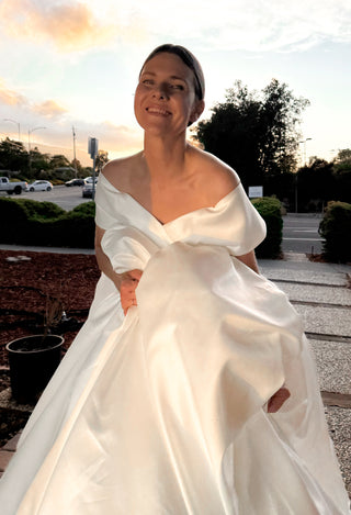 Short Satin Wedding Dress Mira