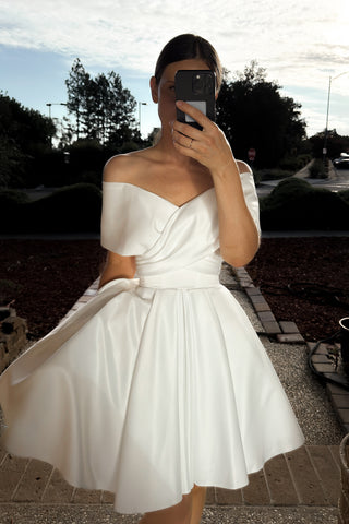 Short Satin Wedding Dress Mira US 24 Short Satin Wedding Dress Mira US 24