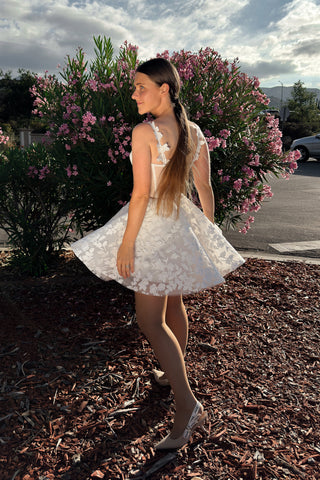 Short Floral Lace Wedding Dress Darsi US 20 Short Floral Lace Wedding Dress Darsi US 20