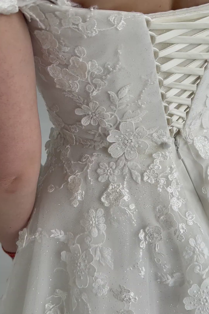 Long Tulle Dress with Beaded Straps Wisteria Plus Size main image 0