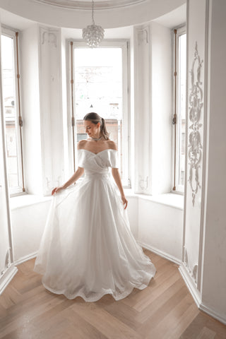 Shimmering Off-the-Shoulder Wedding Dress Melanie