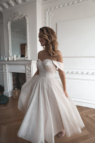 Blush Sparkly Midi Evening Dress Soul - Main Image