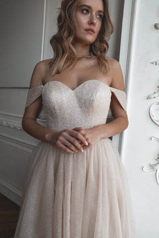 Blush Sparkly Midi Evening Dress Soul US 10 Blush Sparkly Midi Evening Dress Soul US 10