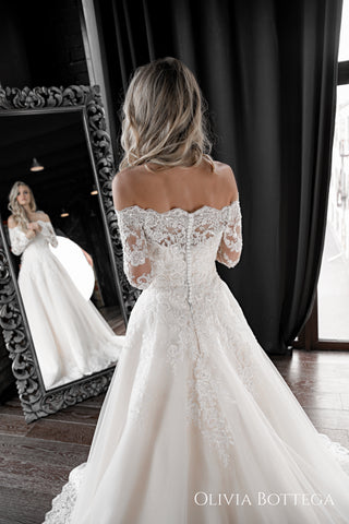 Off-the-Shoulder A-line Wedding Dress Olivia Off-the-Shoulder A-line Wedding Dress Olivia