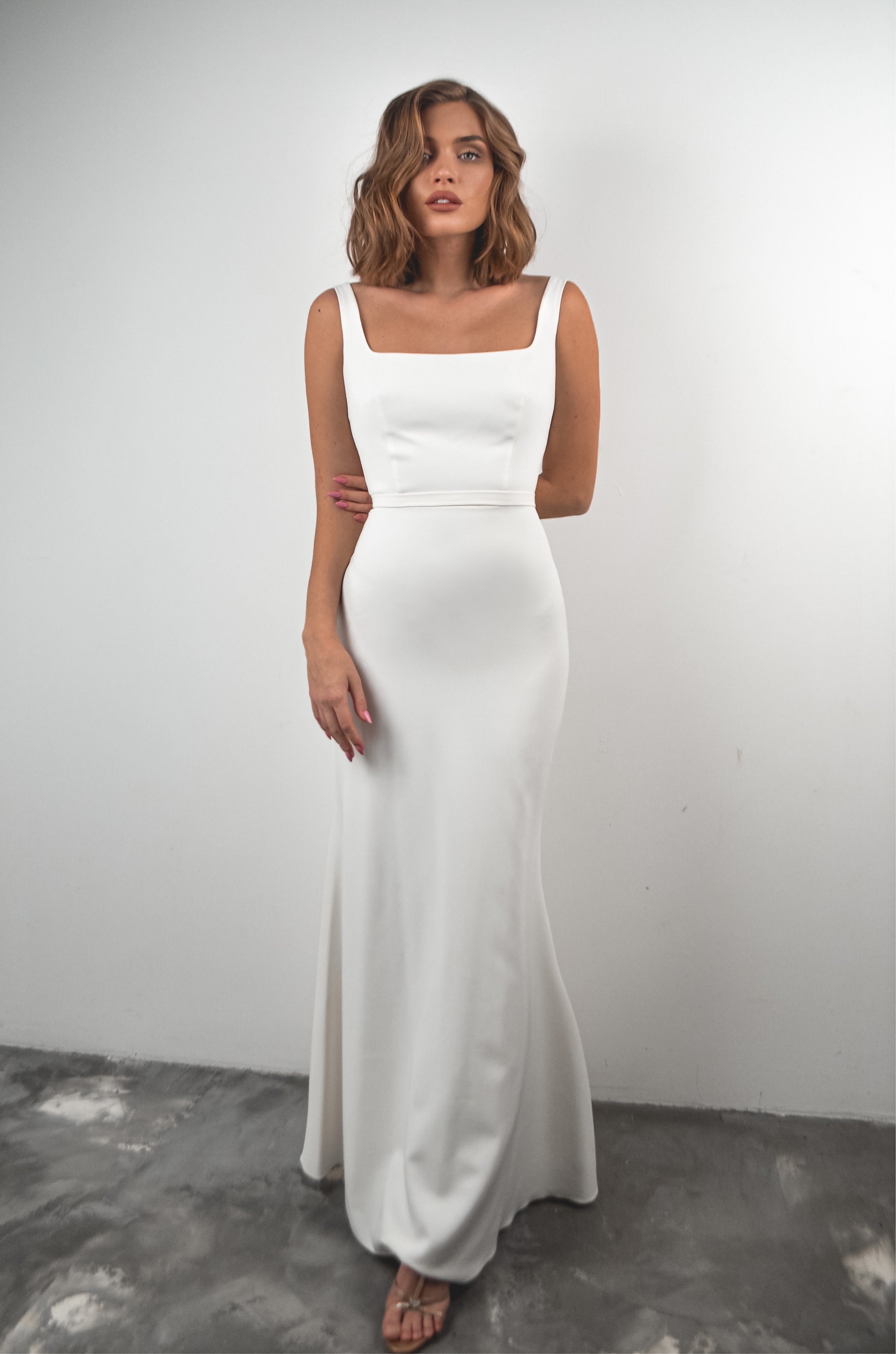 Strapless Sheath Wedding Dress With Straight Neckline And Detachable Long  Sleeves | Kleinfeld Bridal