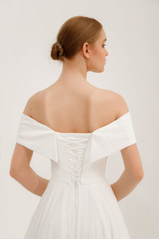 Sparkle Off-the-Shoulder Wedding Dress Leslie