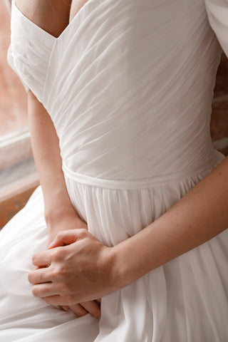 Chiffon Wedding Dress Marit With High Leg Slit
