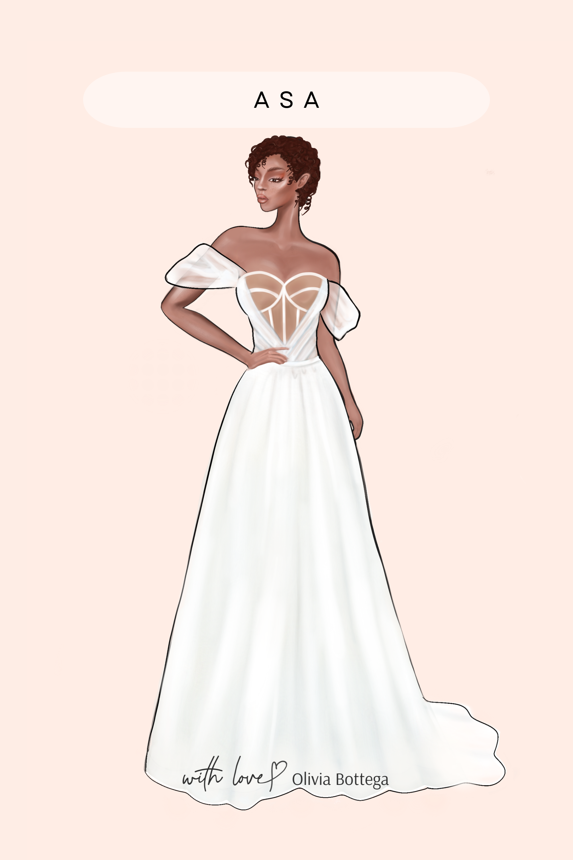 Custom Dress Sketch- Evening Gown-Digital | laidiecloth