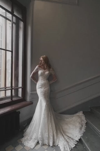 Lace Shimmery Wedding Dress Ornella 2 in 1 main image 0