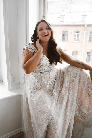 Plus Size Lace Wedding Dress Enn Olivia Bottega Plus Size Lace Wedding Dress Enn Olivia Bottega