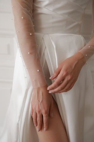 Mikado Wedding Dress Chloe with Front Slit