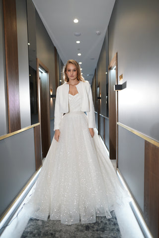 Light Ivory Fur Jacket J 318 | Bridal Accessories Olivia Bottega Light Ivory Fur Jacket J 318 | Bridal Accessories Olivia Bottega