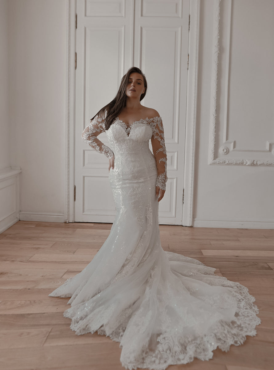 Plus-size Light ivory Mermaid Wedding Dress OB7962 – Olivia Bottega
