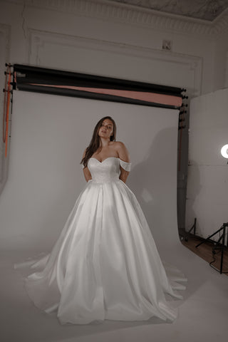 Plus-Size Mikado Wedding Dress Kimberly
