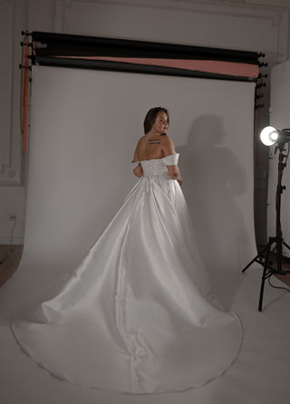 Plus-Size Mikado Wedding Dress Kimberly