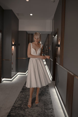 Sparkly Midi Wedding Dress Shine 2
