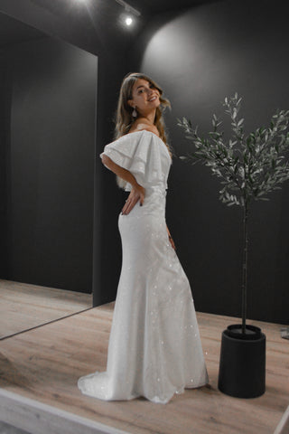 Sparkly Mermaid Wedding Dress Fly – Olivia Bottega Sparkly Mermaid Wedding Dress Fly – Olivia Bottega