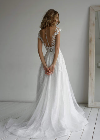 Floral lace wedding dress Enn - oliviabottega