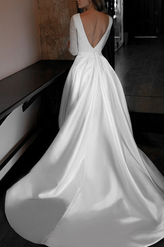 A-line Mikado Wedding Dress Koussindy