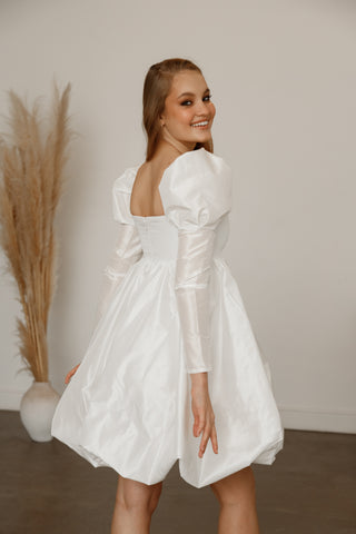 Short Taffeta Wedding Dress Mariell