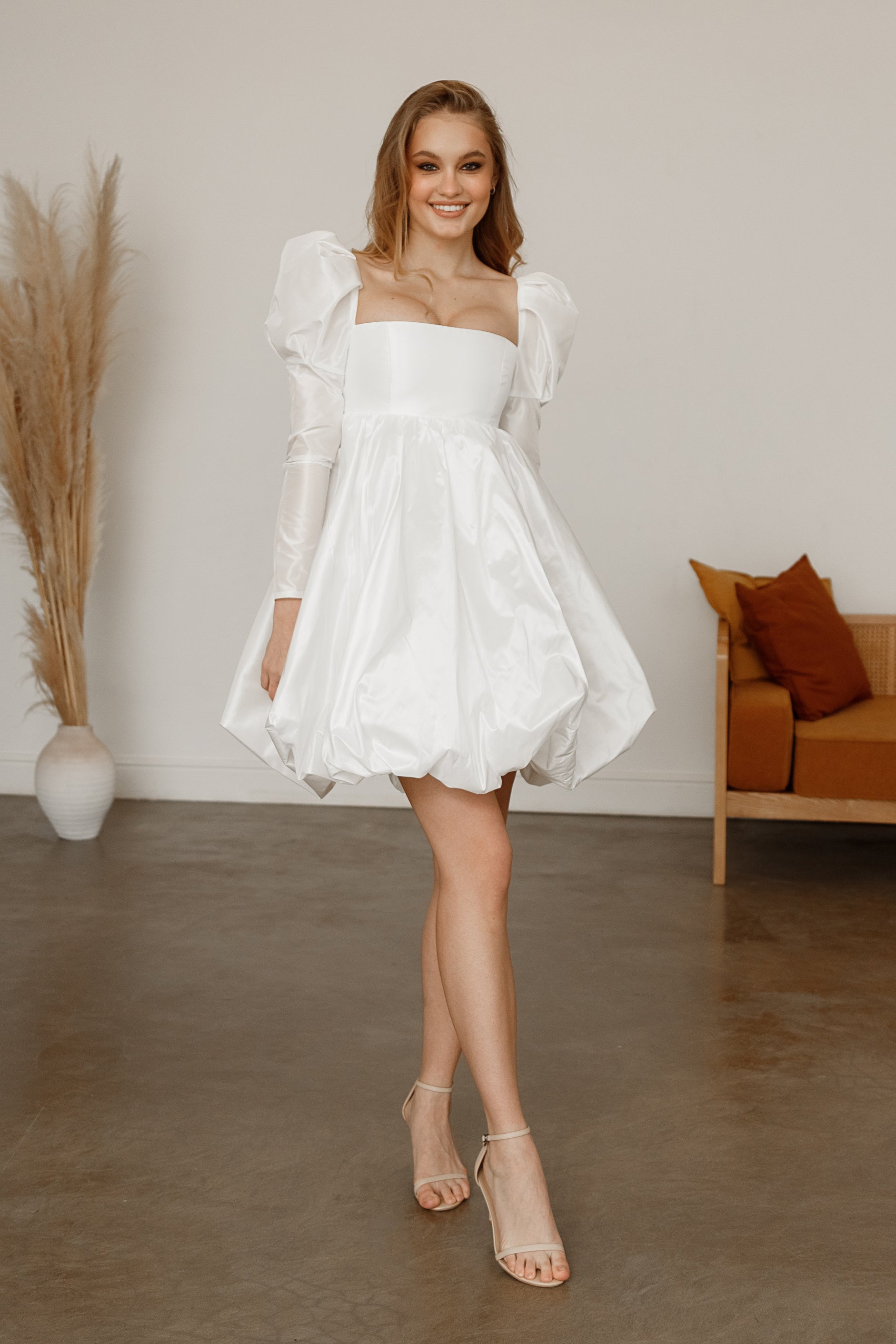 Short Taffeta Wedding Dress Mariell – Olivia Bottega