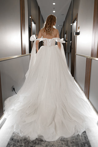 floral lace wedding dress with detachable straps reviews Floral Lace Wedding Dress Celia with Detachable Straps US 10