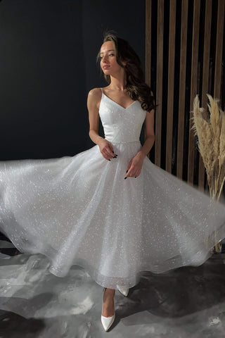 Shiny Wedding & Evening Dress Heist Midi