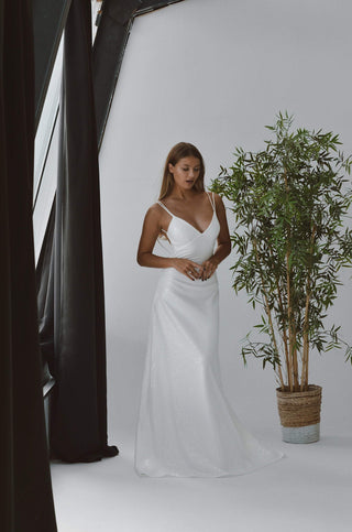 2 in 1 wedding dress LI305 with detachable skirt - oliviabottega