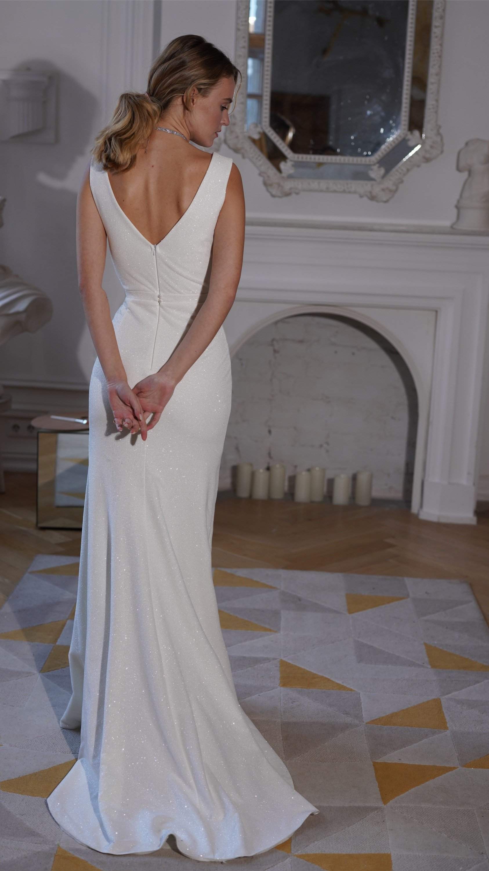 Classic Glitter Mermaid Wedding Dress LI 320 – Olivia Bottega