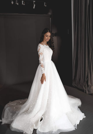 off-the-shoulder a-line wedding dress olivia product info and reviews Lace off-the-shoulder Wedding Dress Olies Olivia Bottega