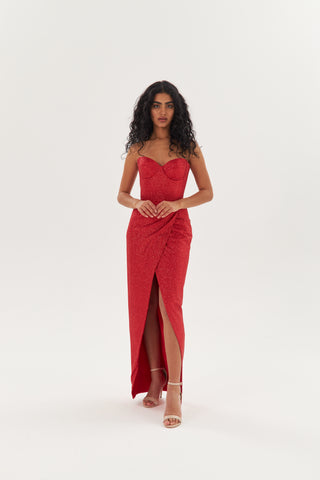 Red Sparkly Cocktail Dress Madonna Custom Size Red Sparkly Cocktail Dress Madonna Custom Size