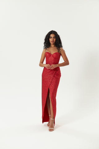 Red Sparkly Cocktail Dress Madonna Custom Size Red Sparkly Cocktail Dress Madonna Custom Size