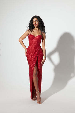 Red Sparkly Cocktail Dress Madonna