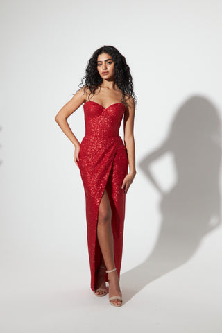 Red Sparkly Cocktail Dress Madonna Custom Size Red Sparkly Cocktail Dress Madonna Custom Size
