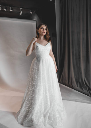 Plus size glitter wedding dress Heist - oliviabottega
