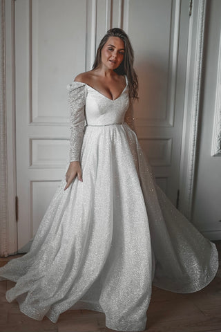Plus Size Sparkly Wedding Dress Miranda