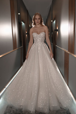 Floral Lace Wedding Dress Celia with Detachable Straps US 12 Floral Lace Wedding Dress Celia with Detachable Straps US 12