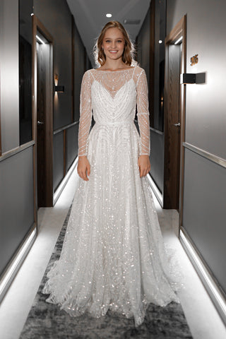 2 in 1 Sparkly Wedding Dress Tirion