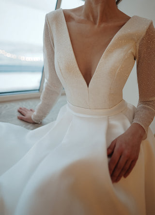 A-line Mikado Wedding Dress Koussindy