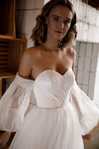 Wedding dress Touliz with puffy sleeves - oliviabottega